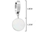 White gold white seashell round earrings MEASUREMENT