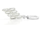 Clear drop baguette white gold earrings BACK