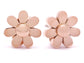 Rose gold flower stud earrings