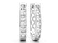 White gold white princess gem hoop earrings MAIN