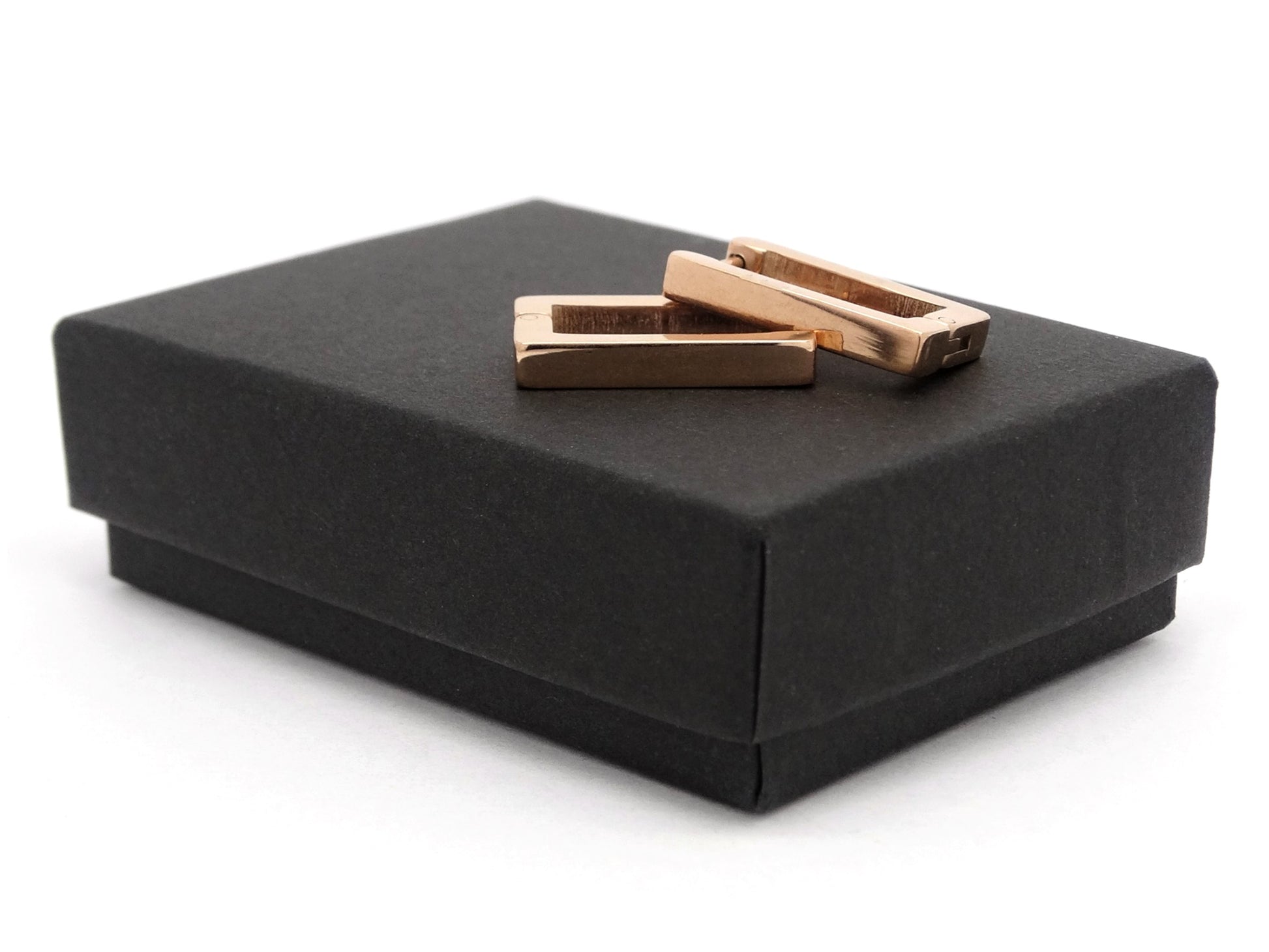 Square hoop earrings rose outlet gold