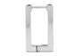 White Gold Square Hoop Earrings SIDE