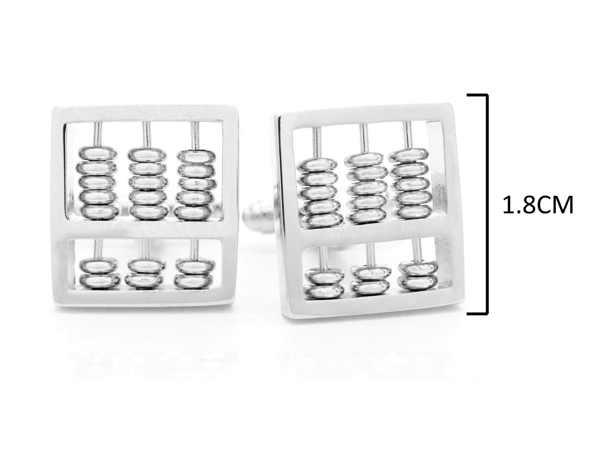 Sterling silver abacus cufflinks MEASUREMENT