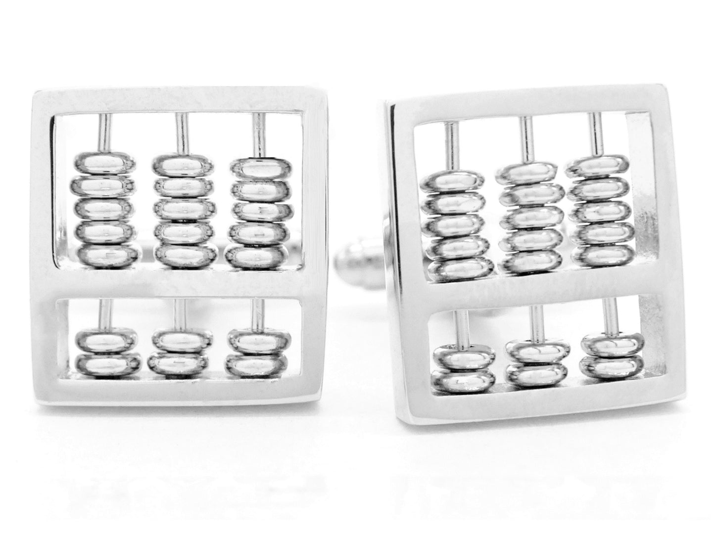 Sterling silver abacus cufflinks MAIN