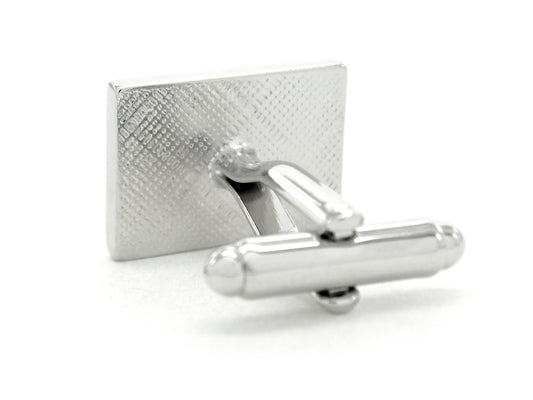 Sterling silver circuit board cufflinks BACK