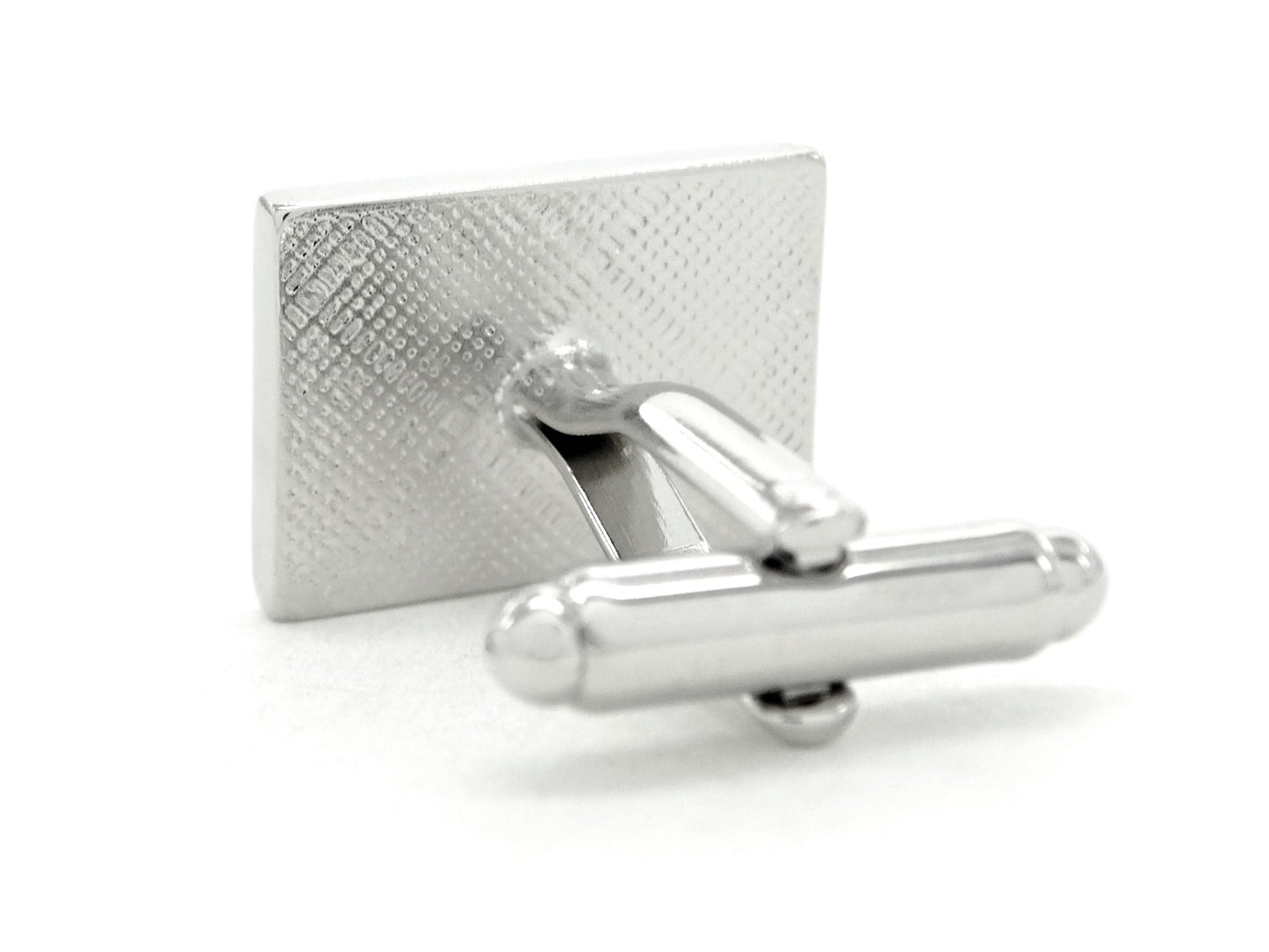 Sterling silver piano keyboard cufflinks BACK