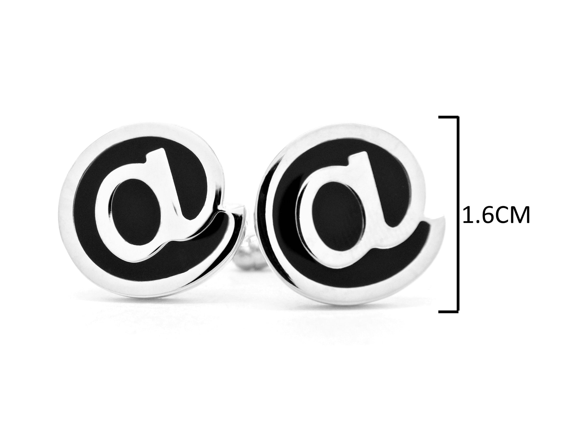 Sterling silver email @ cufflinks MEASUREMENT