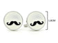 Sterling silver mustache cufflinks MEASUREMENT