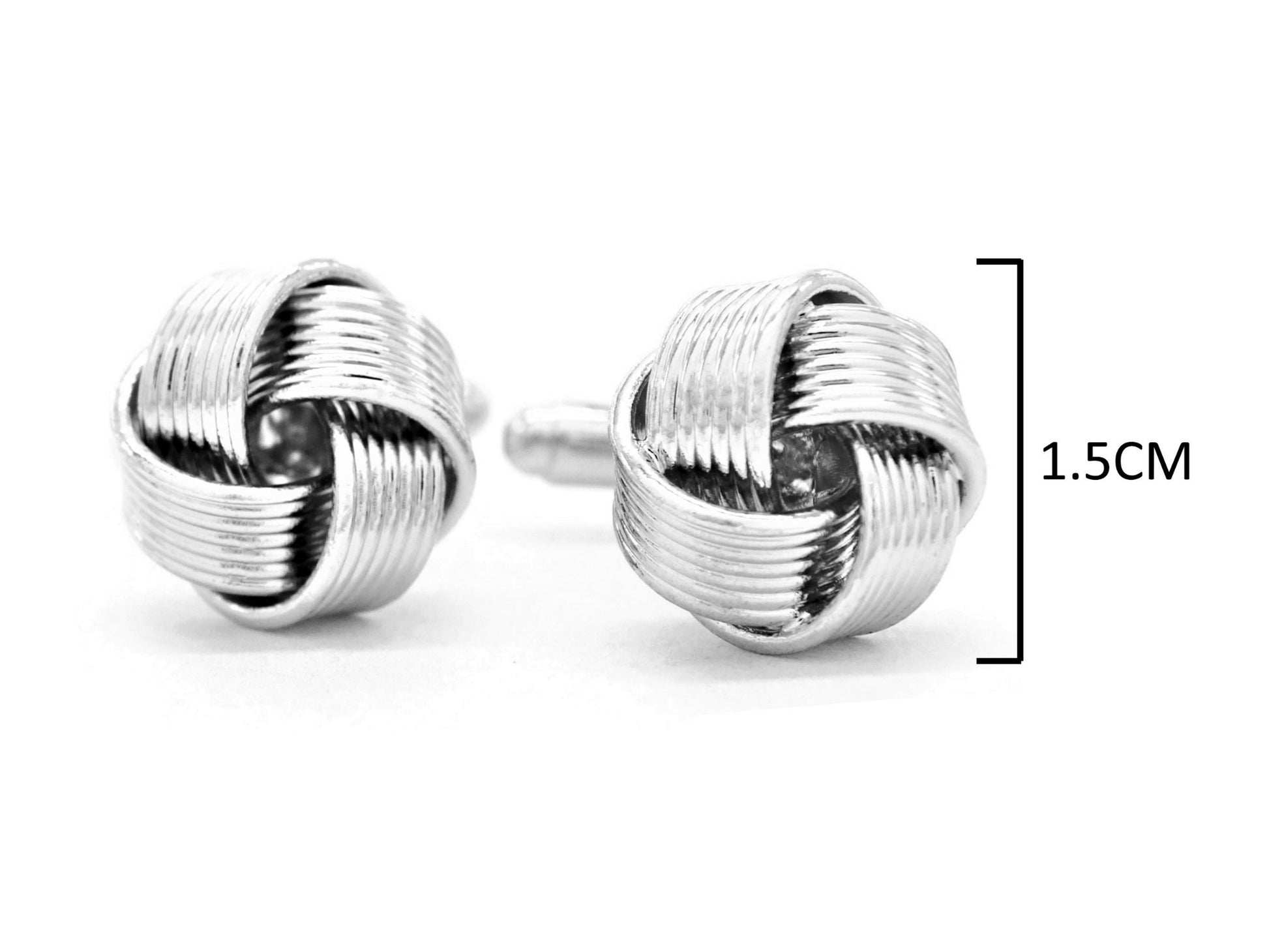White gold rope cufflinks MEASUREMENT