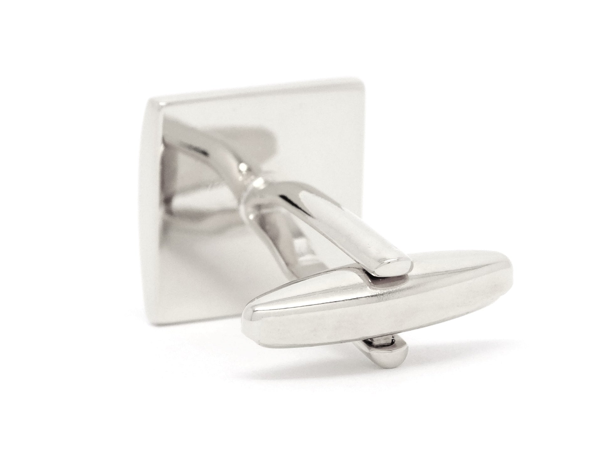 Fleur-De-Lys polished stainless steel cufflinks BACK