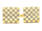 Yellow gold chessboard design cufflinks MAIN
