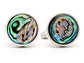 Natural Mother Pearl Abalone Round Cufflinks MAIN