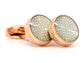 Rose Gold Formal Metallic Design Cufflinks DISPLAY