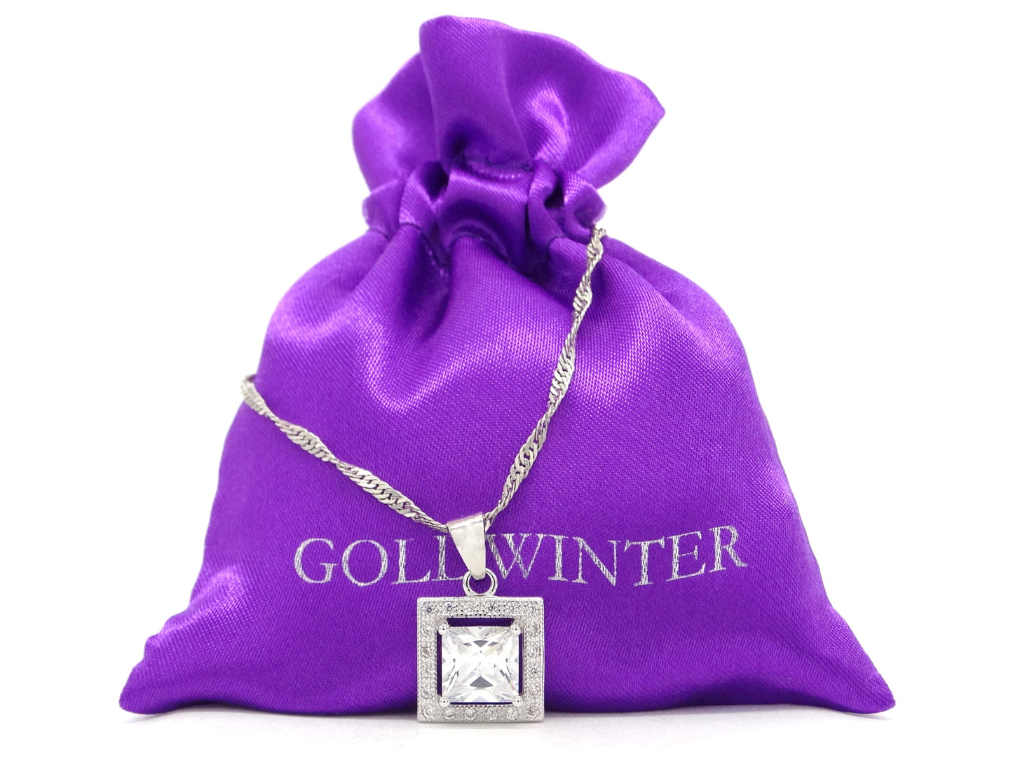 Sterling silver princess gem necklace GIFT BAG