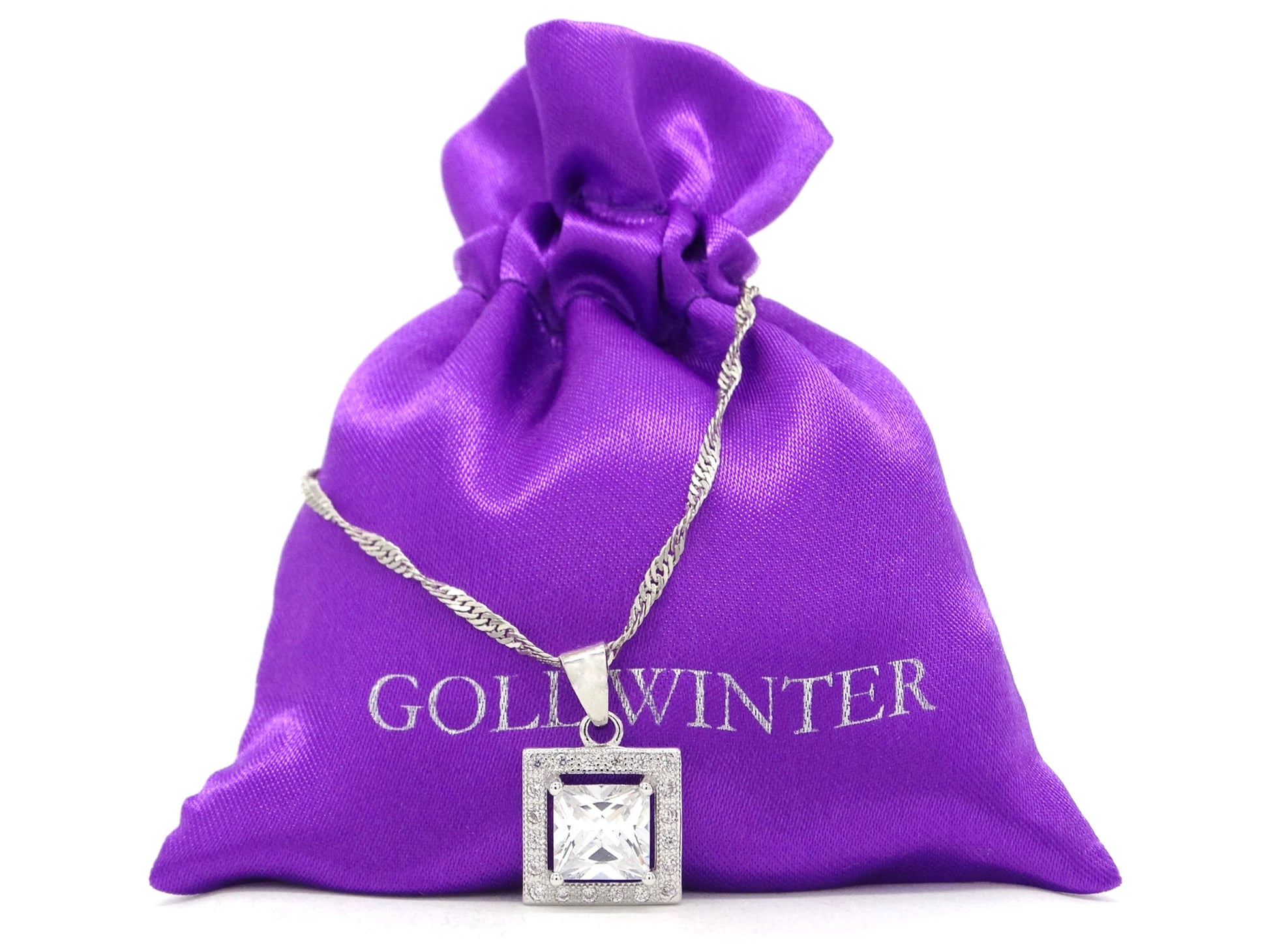 Sterling silver princess necklace and earrings GIFT BAG