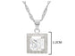 Sterling silver princess gem necklace MEASUREMENT