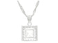 Sterling silver princess gem necklace BACK