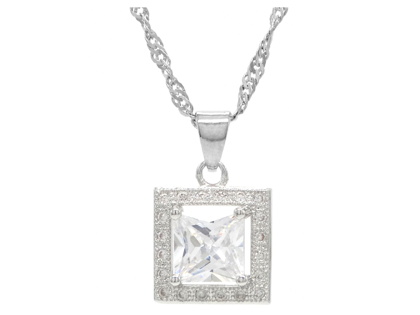 Sterling silver princess gem necklace MAIN