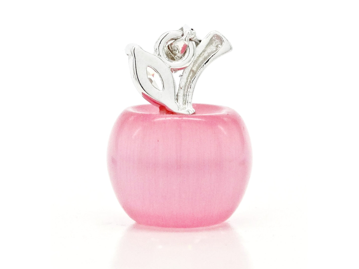 Pink moonstone apple necklace BACK