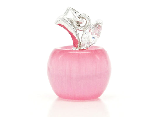 Pink moonstone apple necklace PENDANT