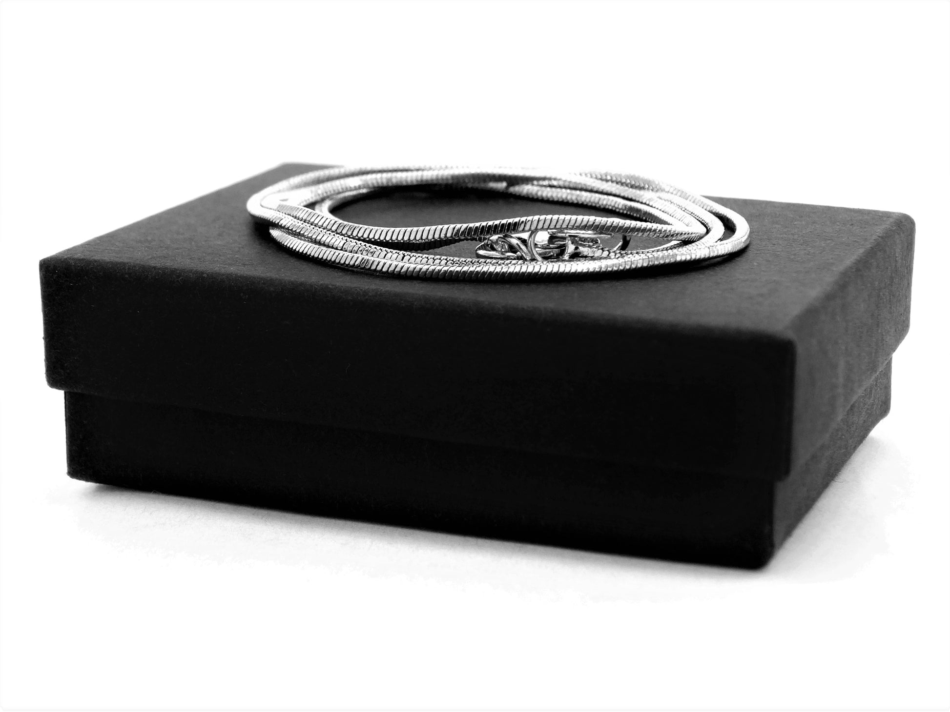 Sterling silver classic snake necklace GIFT BOX