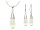 White moonstone drop necklace and earrings MAIN