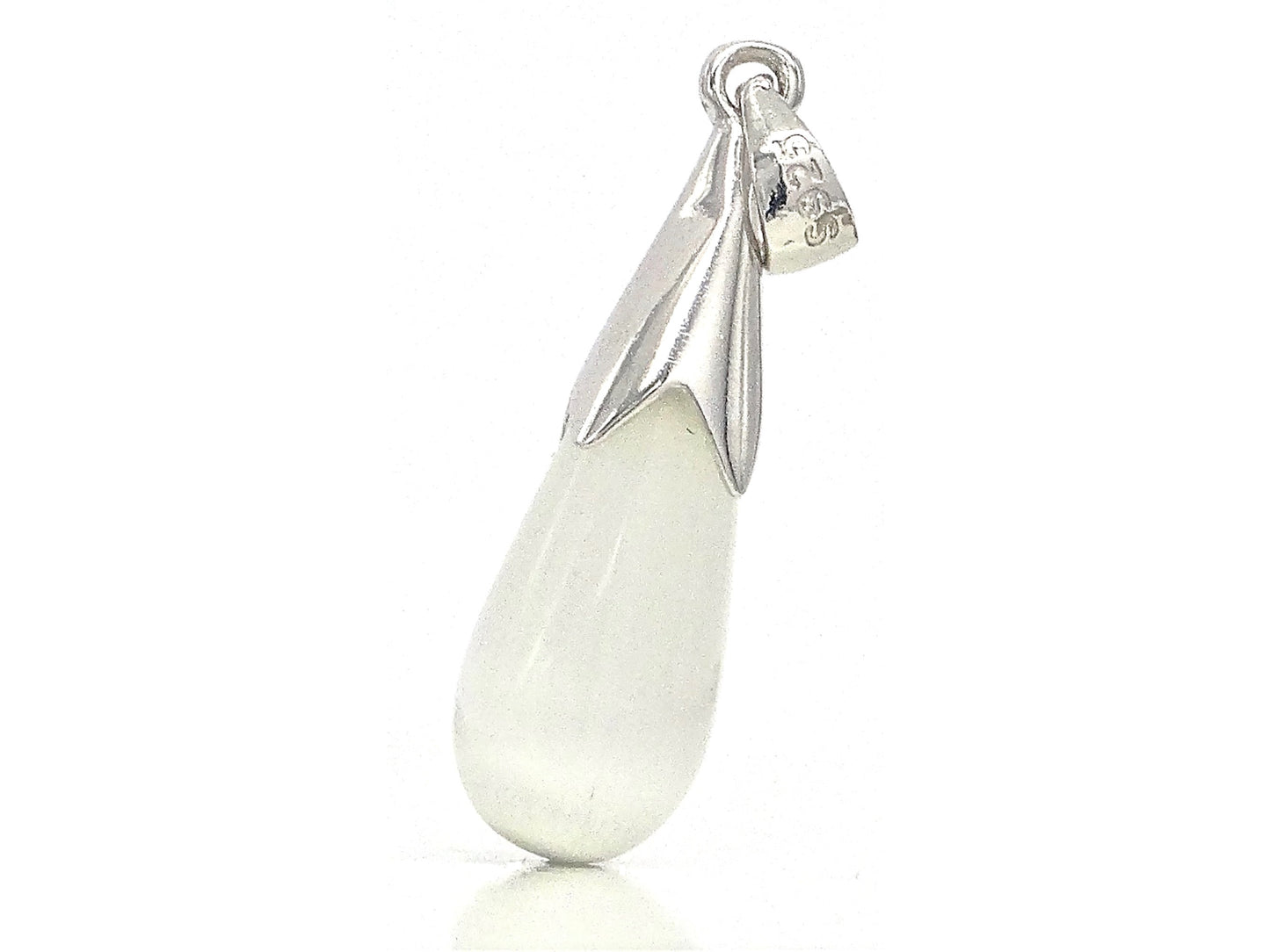 White moonstone fall silver necklace PENDANT