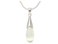 White moonstone fall silver necklace