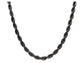 Black steel rope necklace MAIN