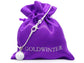 White moonstone ball silver necklace GIFT BAG