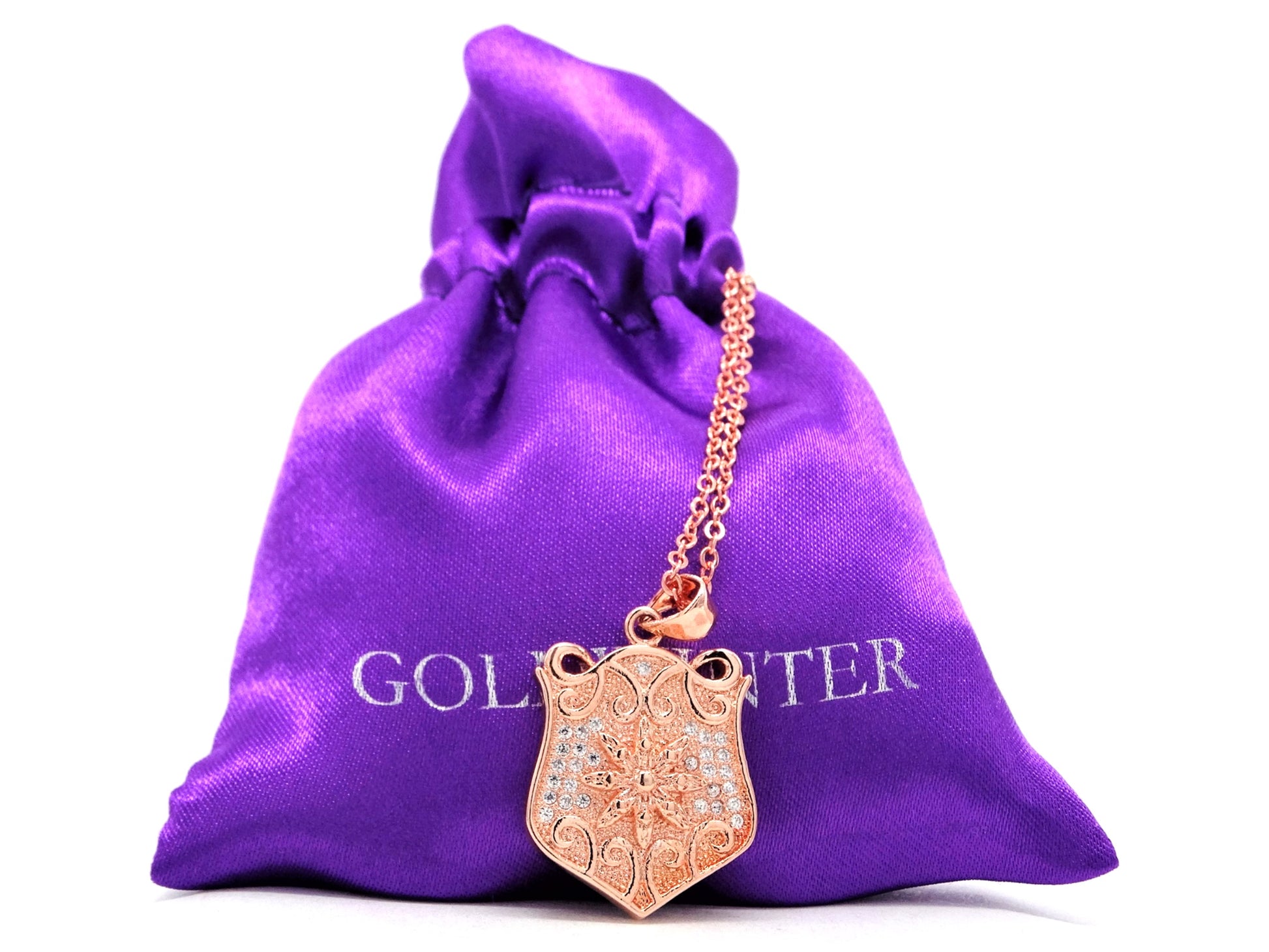 Rose gold drop pendant necklace GIFT BAG