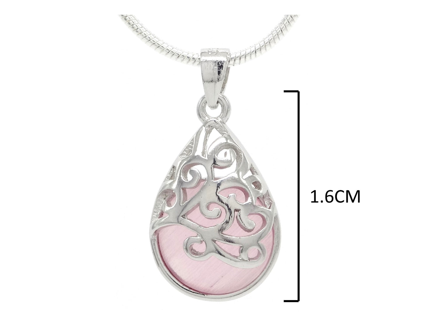 Decorated pink moonstone necklace MEASUREMENT