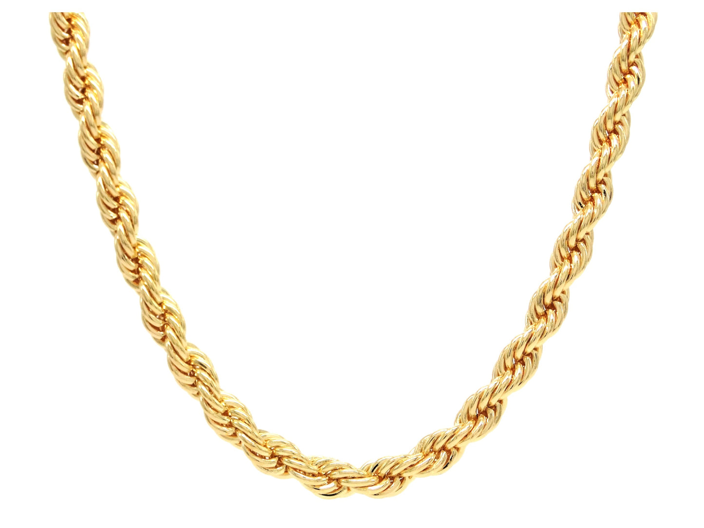 Gold thick rope necklace MAIN