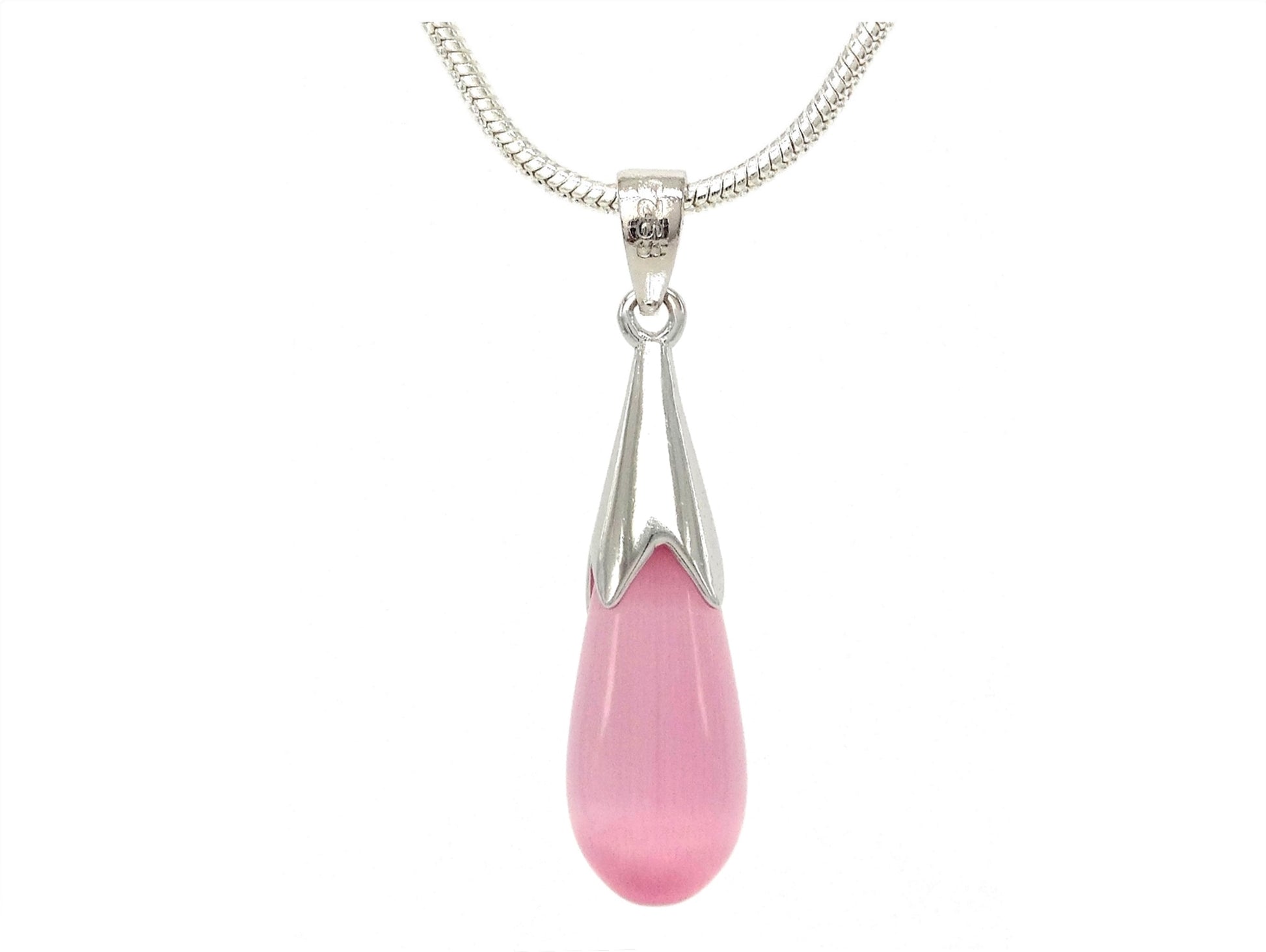 Pink moonstone fall necklace MAIN