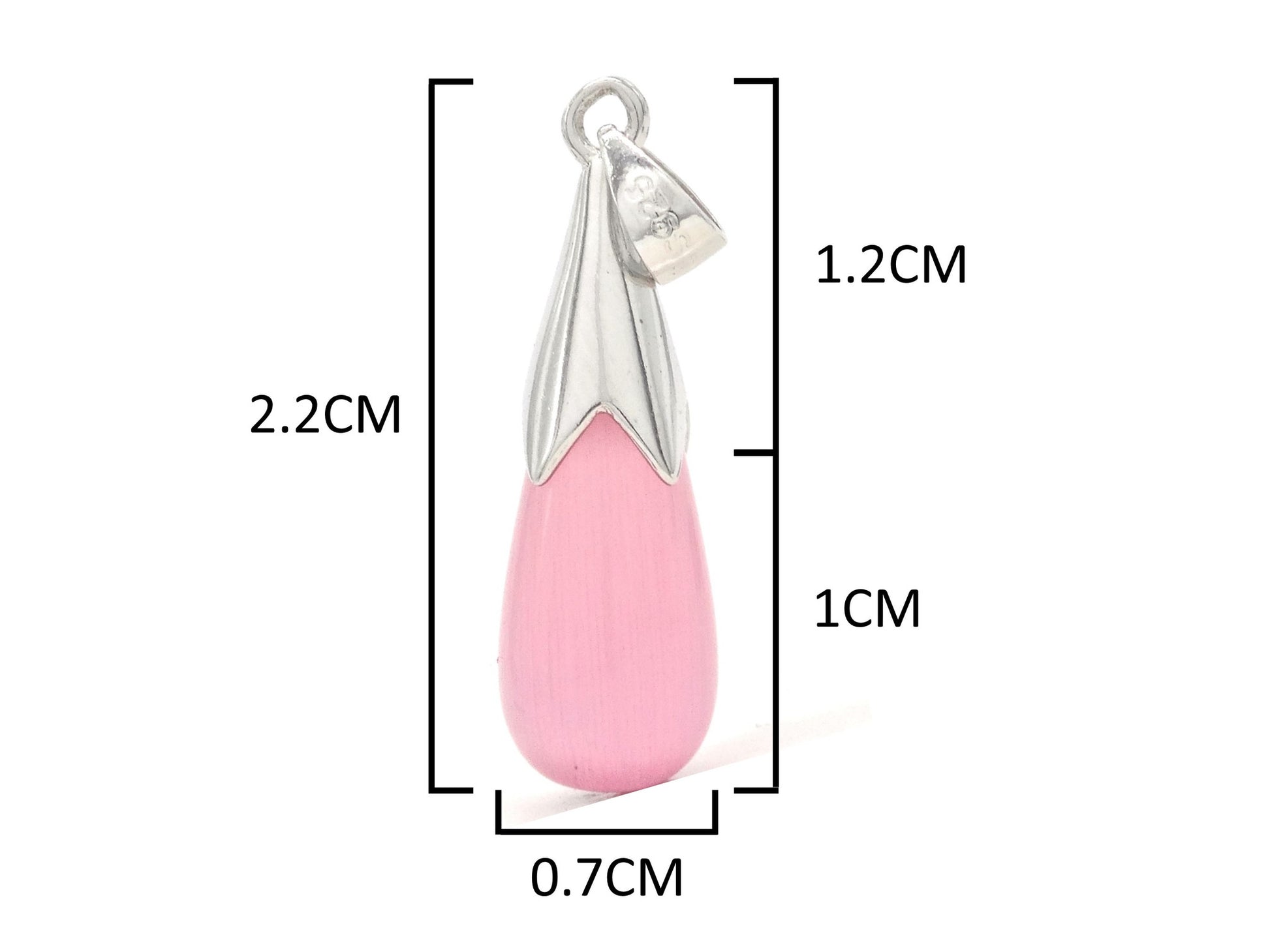 Pink moonstone fall necklace MEASUREMENT