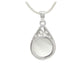 Decorated white moonstone necklace and earrings BACK