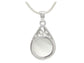 Decorated white moonstone necklace BACK