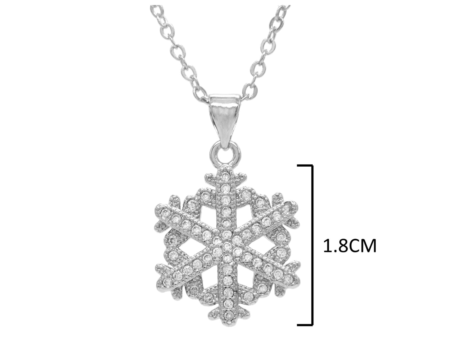 Snowflake white hotsell gold necklace