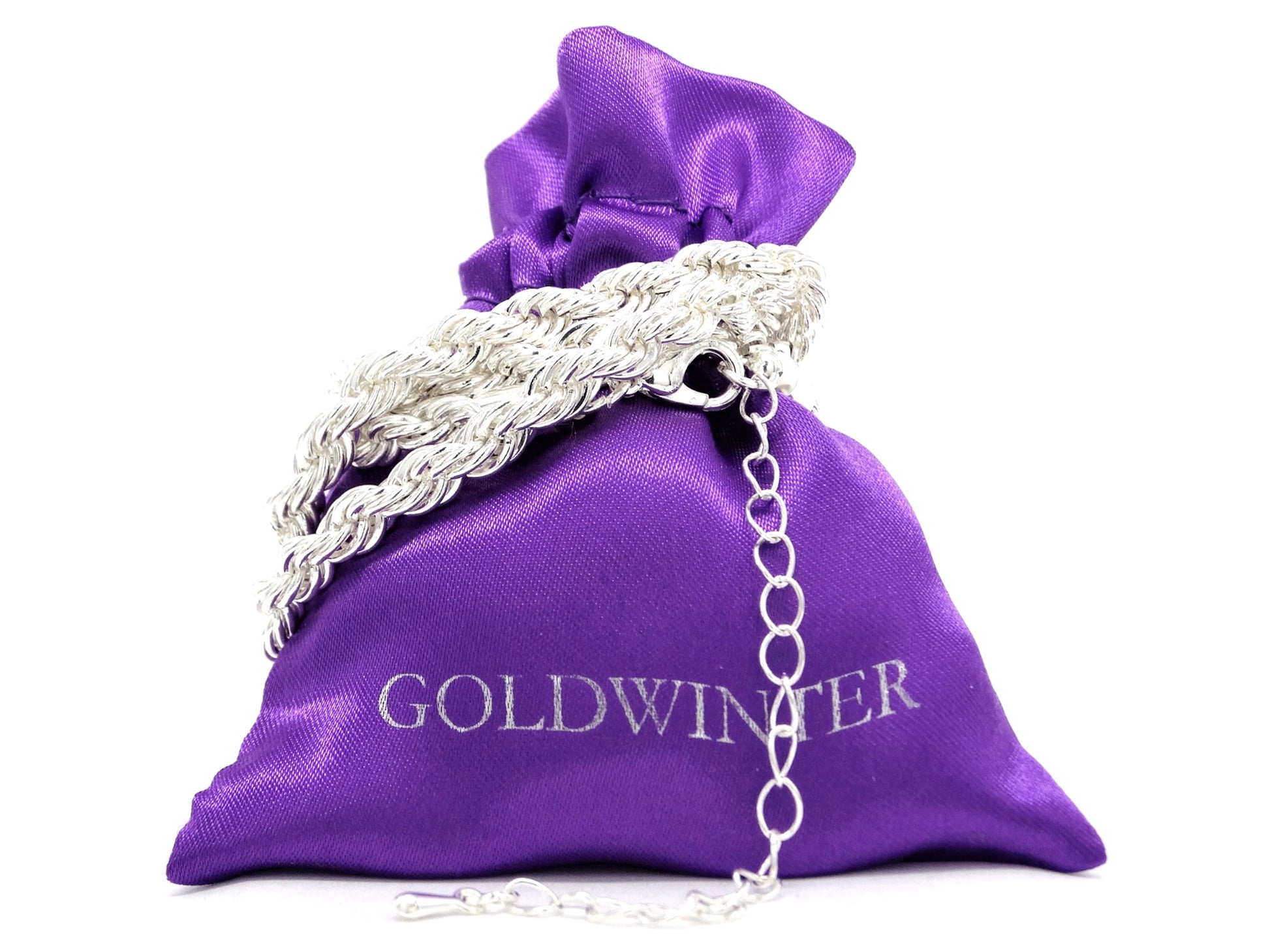Sterling silver thick rope necklace GIFT BAG