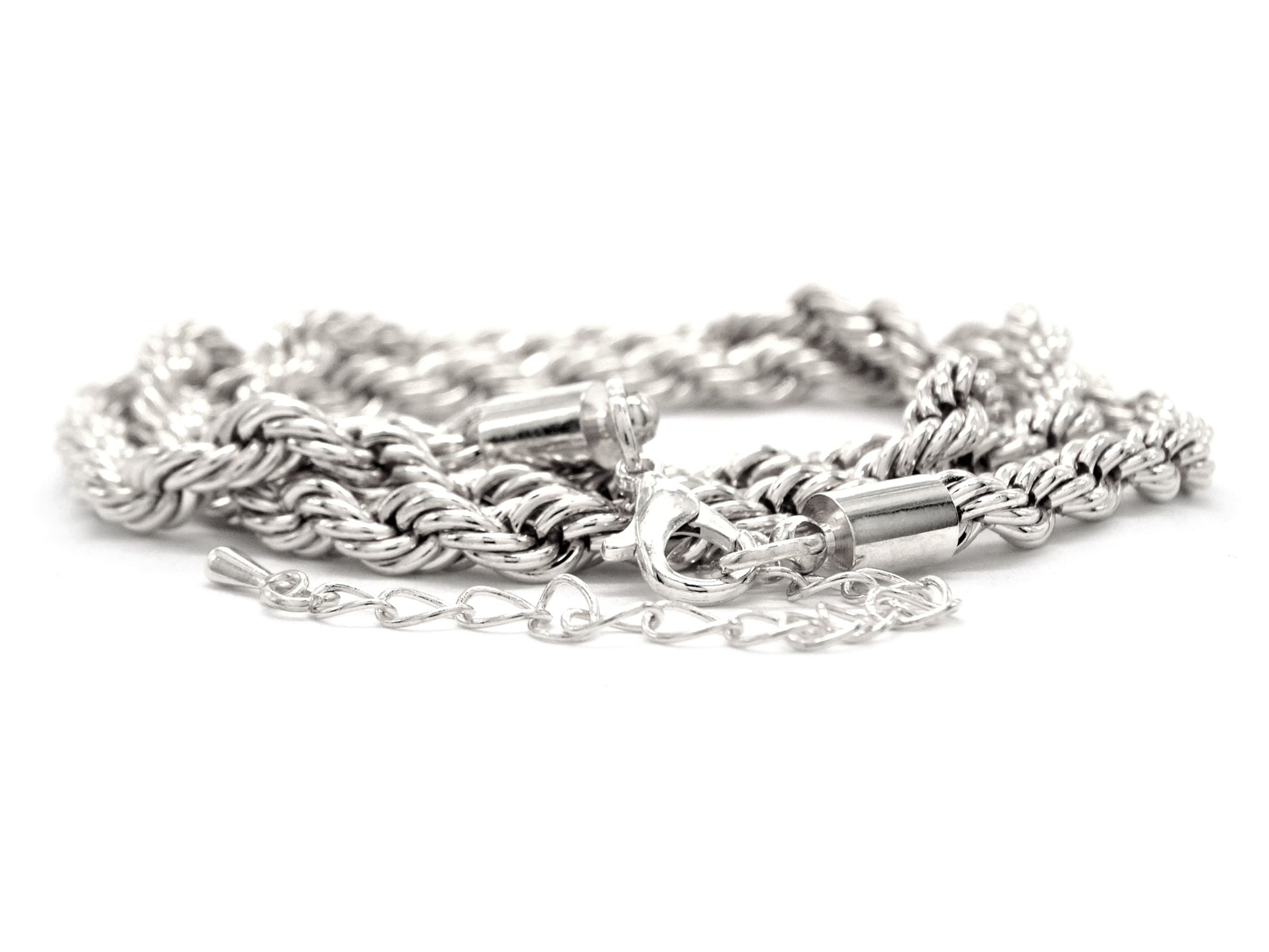 Sterling silver thick rope necklace DISPLAY