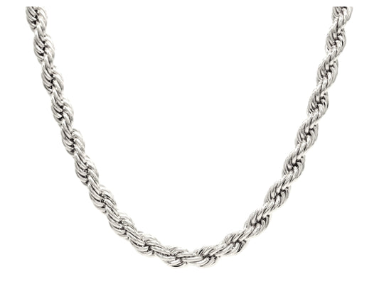 Sterling silver thick rope necklace MAIN