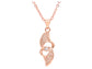 Rose gold white gems necklace MAIN