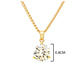 Clear gem gold drop necklace MEASUREMENT
