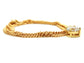 Clear gem gold drop necklace DISPLAY