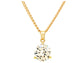 Clear gem gold drop necklace MAIN