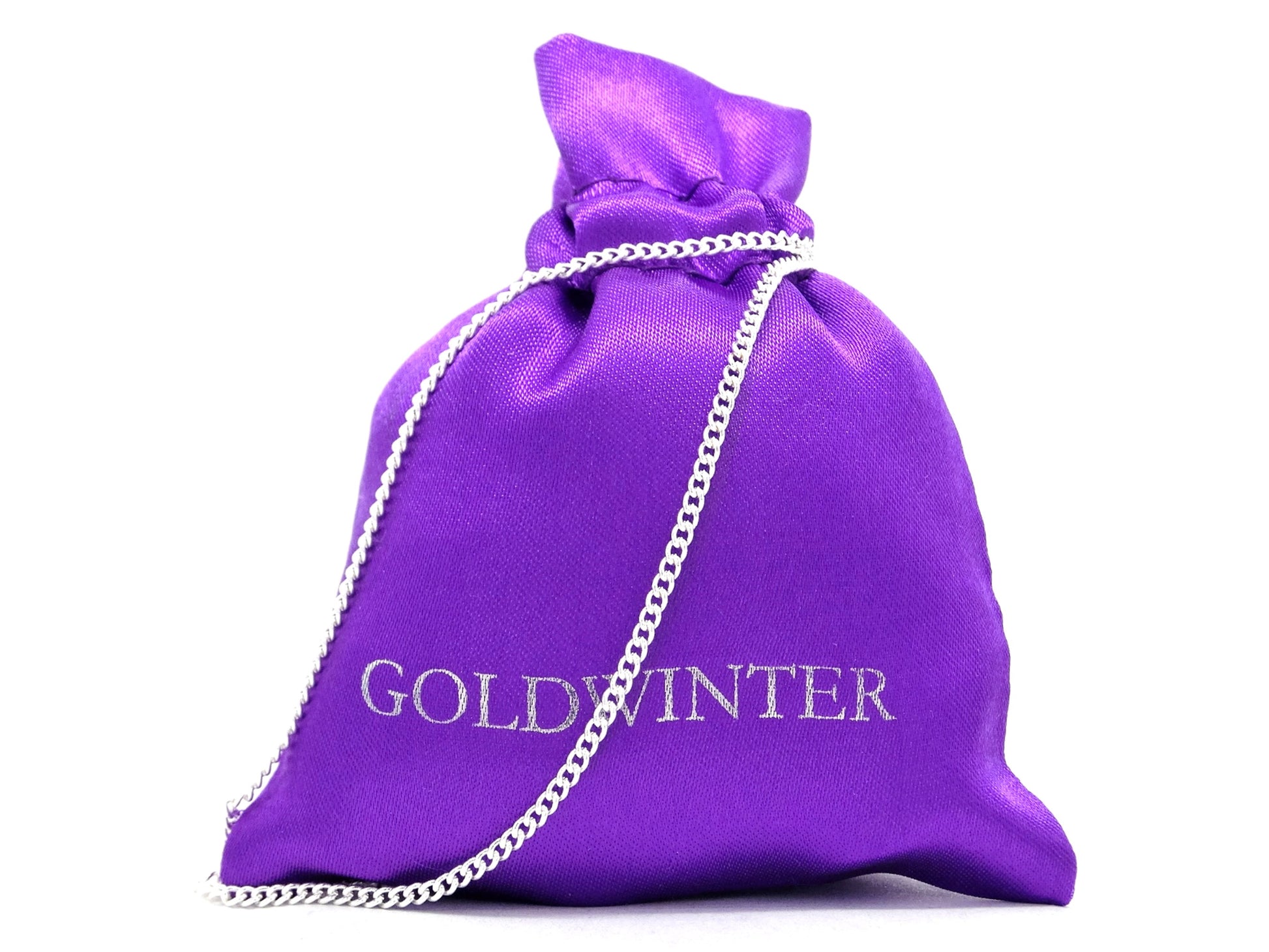 Purple gem princess white gold necklace GIFT BAG