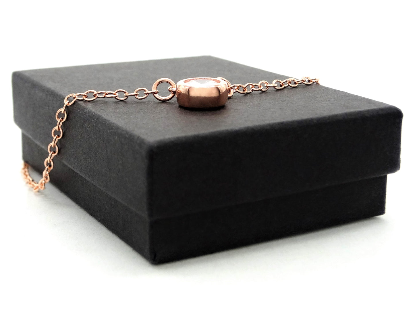 Rose gold white gem choker necklace GIFT BOX