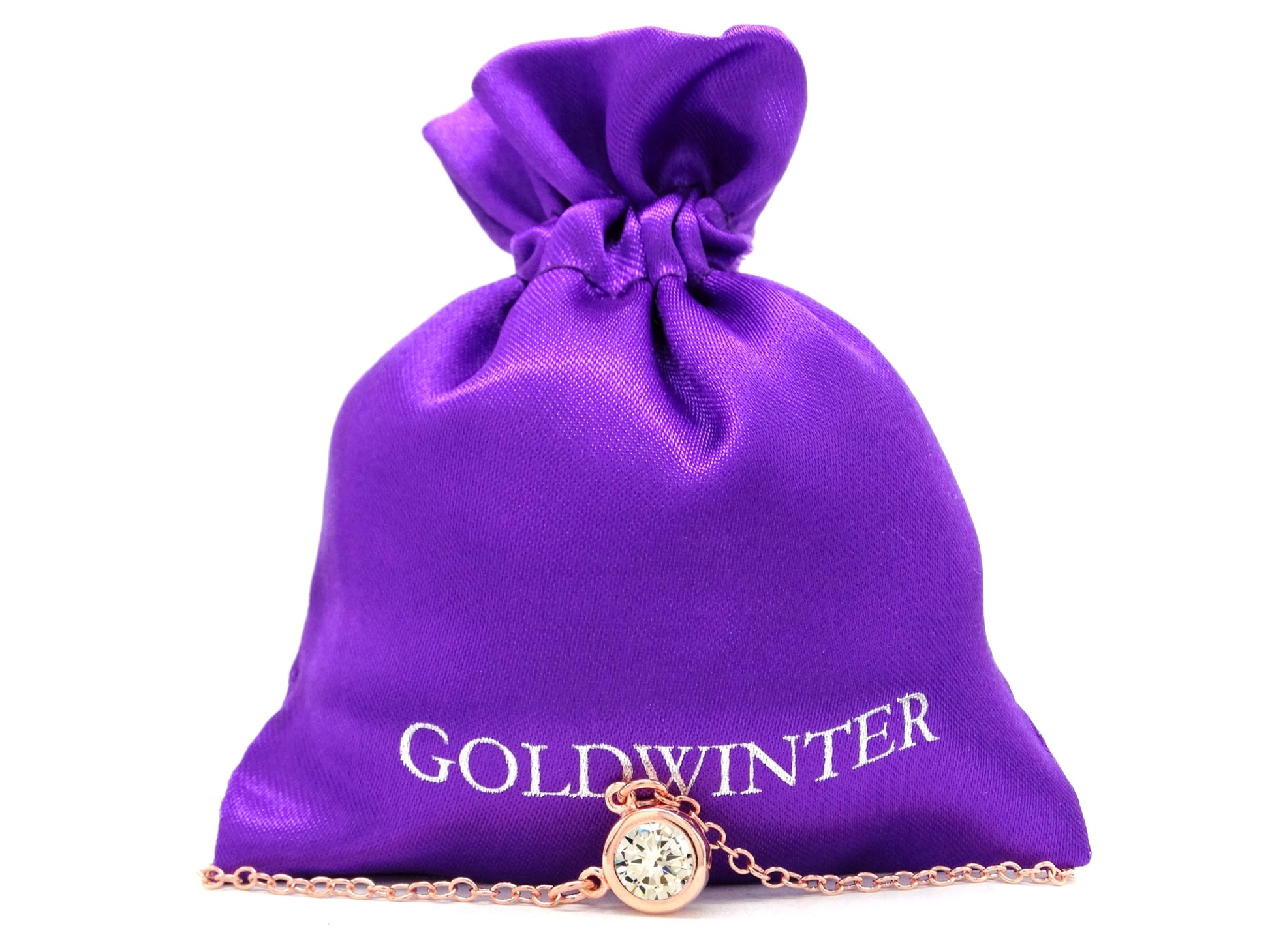 Rose gold white gem choker necklace GIFT BAG