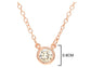 Rose gold white gem choker necklace MEASUREMENT