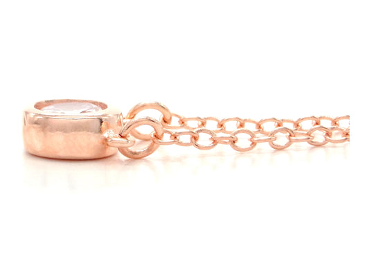 Rose gold white gem choker necklace SIDE